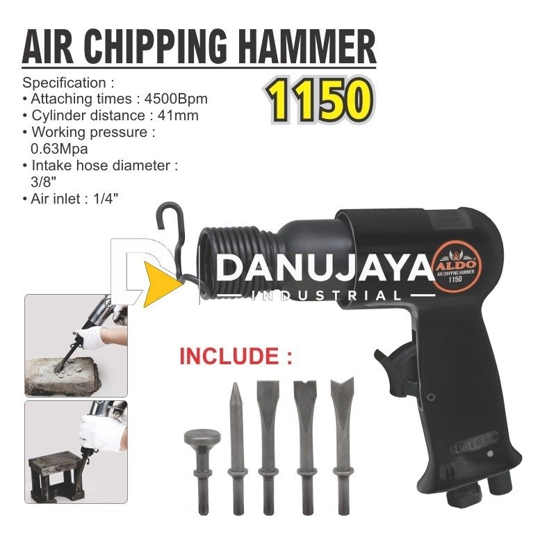 AIR CHIPPING HAMMER 1150 / MESIN PAHAT PAKAI KOMPRESSOR UDARA / ALAT PAHAT ANGIN MERK ALDO