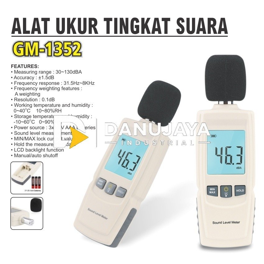 ALAT UKUR TINGKAT SUARA GM-1352 MERK ALDO