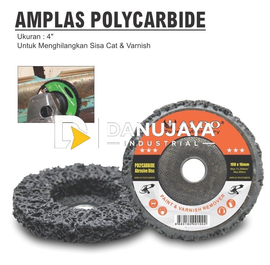 AMPLAS POLYCARBIDE / PENGHAPUS CAT / PERONTOK CAT UKURAN 4" MERK ALDO