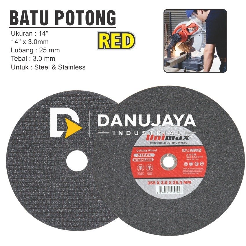 Batu potong UNIMAX 14" RED SERIES