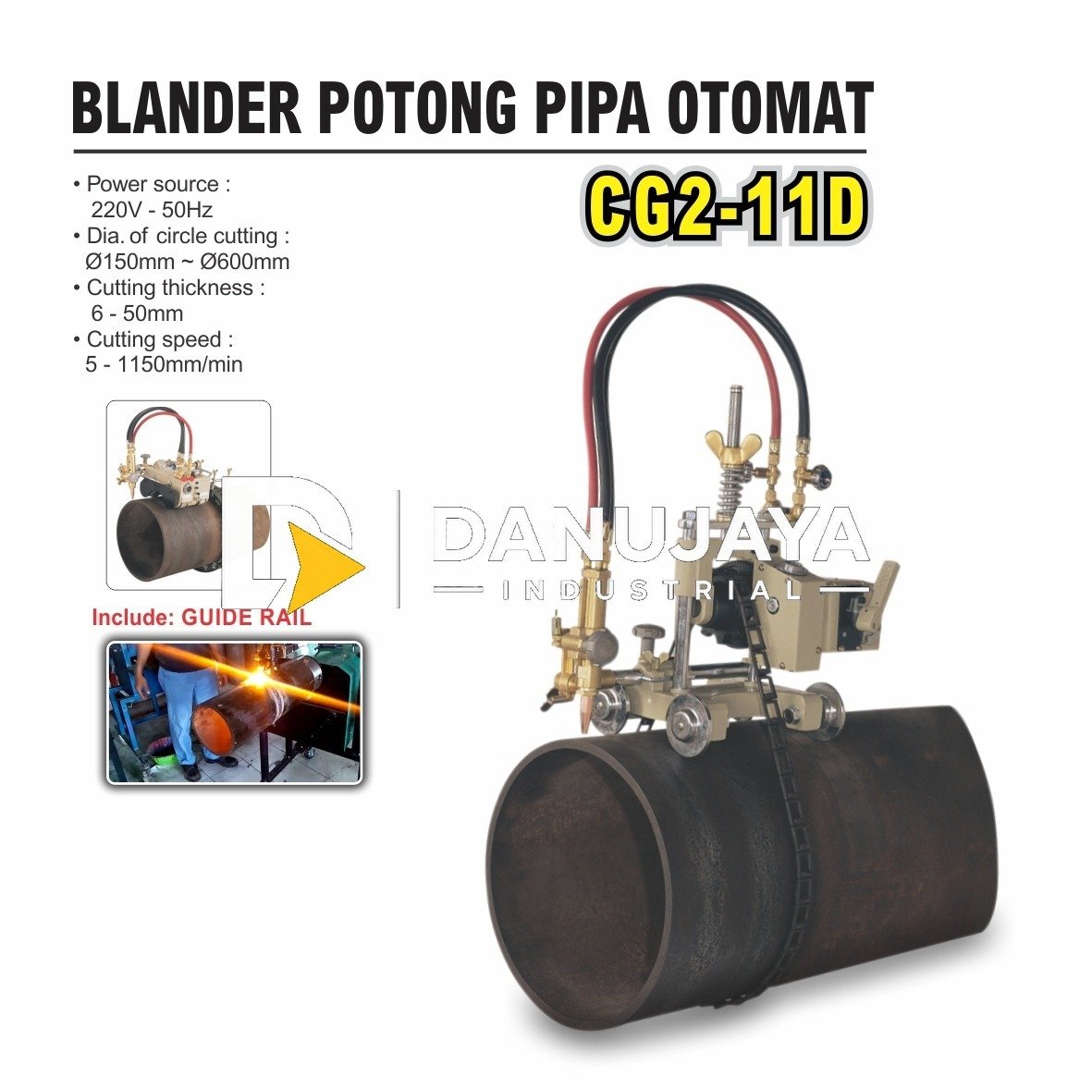 BLANDER POTONG PIPA CG2-11D / GAS CUTTING MACHINE MERK ALDO