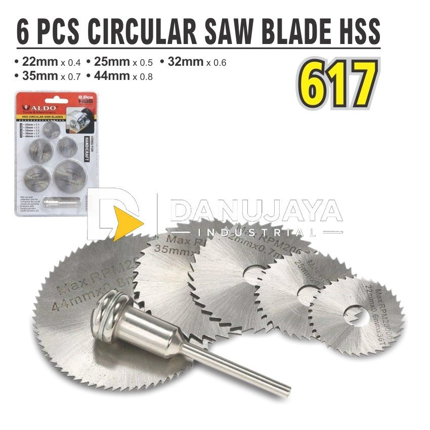 CIRCULAR SAW / MATA GERGAJI POTONG MINI SET 6 PCS TYPE : 617 ALDO