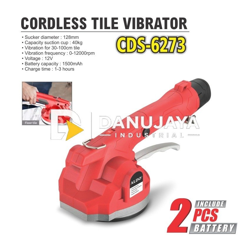 CORDLESS TILE VIBRATOR CDS-6273 / MESIN ANGKAT PERATA KERAMIK / PERATA PASANG KERAMIK MERK ALDO