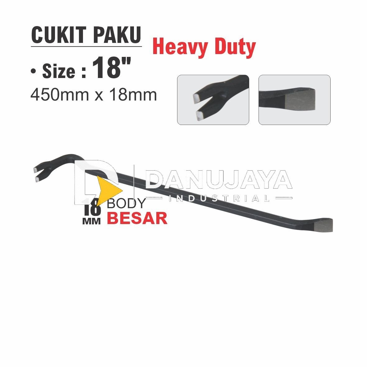Cukit Paku Heavy Duty Ukuran 450 mm x 18 mm Merk Aldo