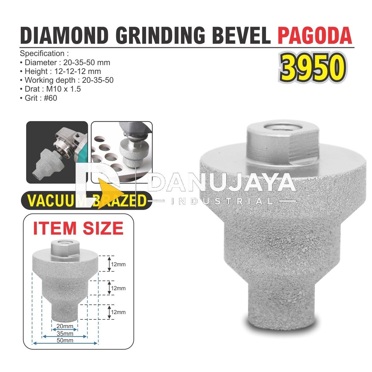 DIAMOND GRINDING BEVEL PAGODA 3950 / MULTILAYER DRILL BIT / MATA GERINDA PAGODA GRINDING MERK ALDO