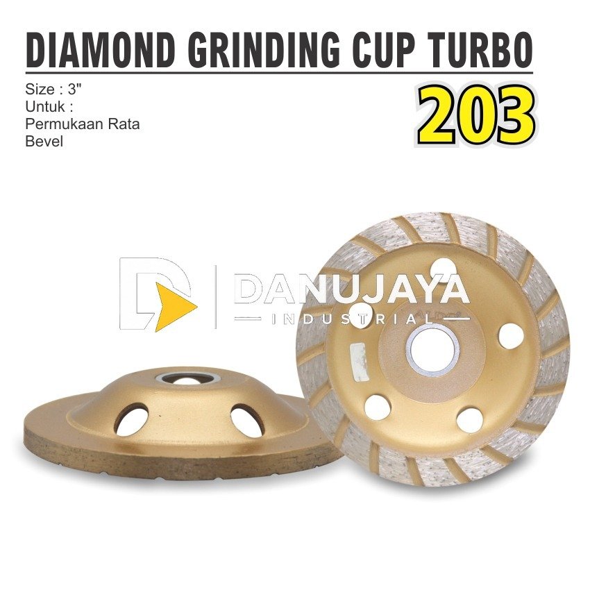 DIAMOND GRINDING CUP / MATA GURINDA TEMBOK BETON 4" SEGMENT DGC 207