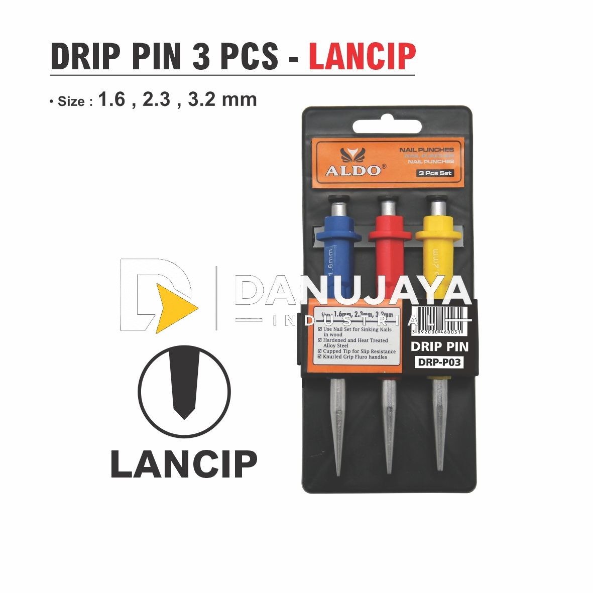 DRIP PIN 3 PCS LANCIP / NAIL PUNCHES
