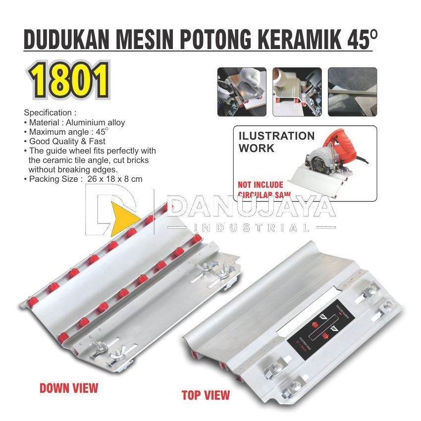 DUDUKAN MESIN POTONG KERAMIK 45 DERAJAT 1801 / DUDUKAN MITER 45 DERAJAT /ADAPTER MESIN POTONG KERAMIK /MARBLE MACHINE CHAMFER MERK ALDO
