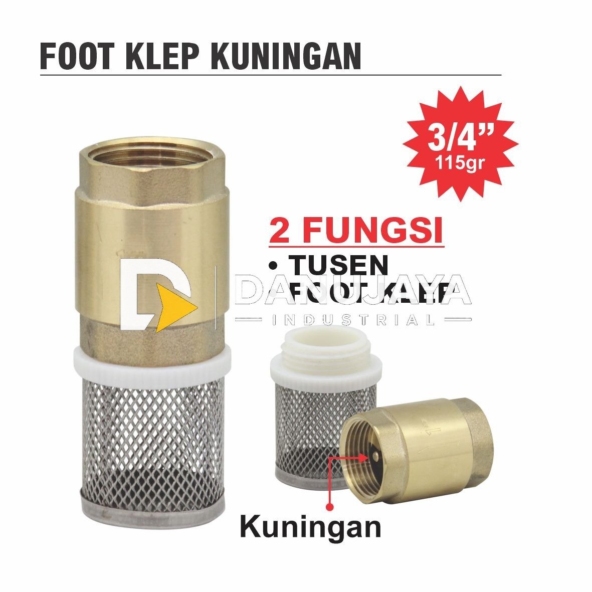 FOOT KLEP KUNINGAN/ TUSEN KUNINGAN MERK ALDO