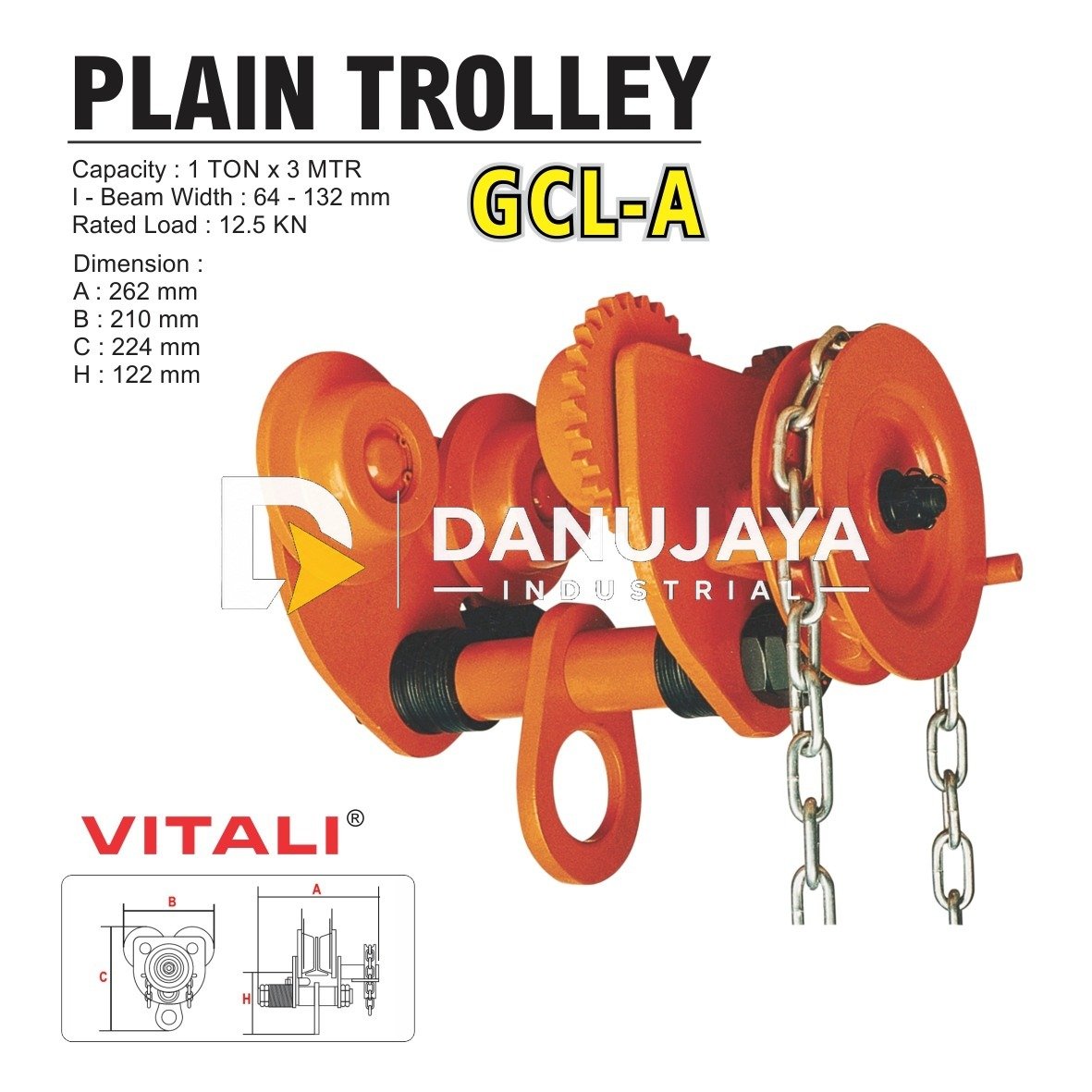 GEAR TROLLEY GCL-A 5 TON X 3 METER ALDO