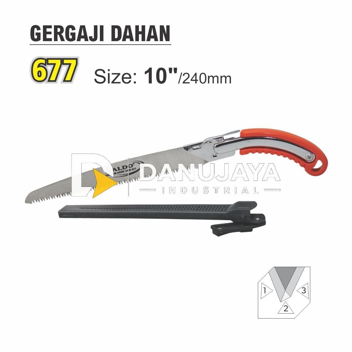 GERGAJI DAHAN 677 / GERGAJI RANTING / GERGAJI TANGGAN / GARDEN HAND SAW MERK ALDO