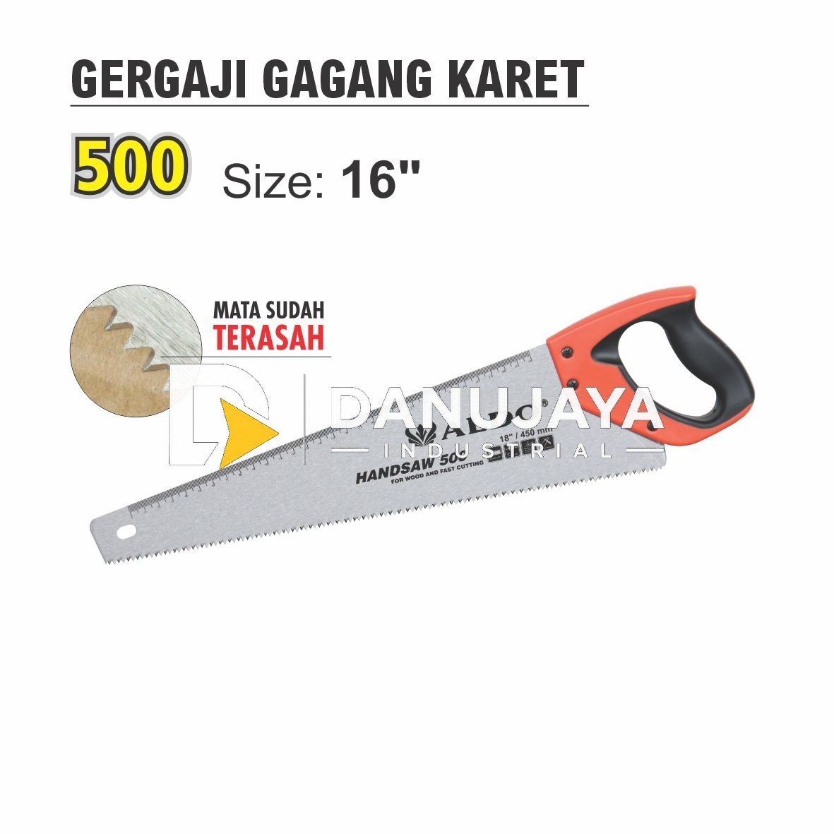 GERGAJI GAGANG KARET TYPE : 500 / HAND SAW MERK ALDO