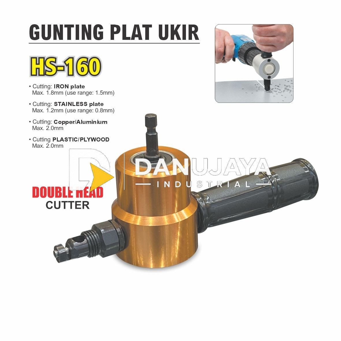 GUNTING PLAT UKIR KEPALA GANDA ALDO - TYPE HS-160