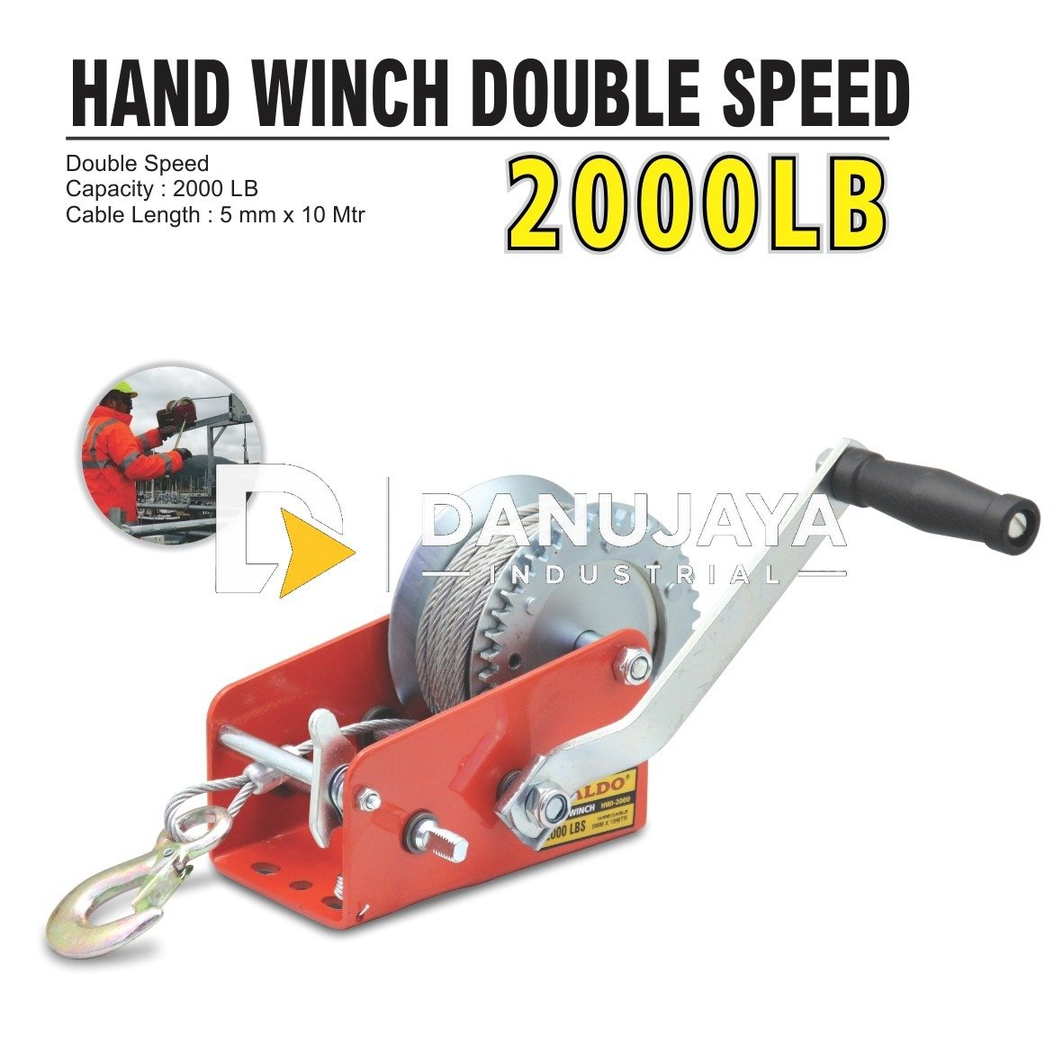 HAND WINCH DOUBLE SPEED / KATROL MANUAL / KEREKAN MERK ALDO