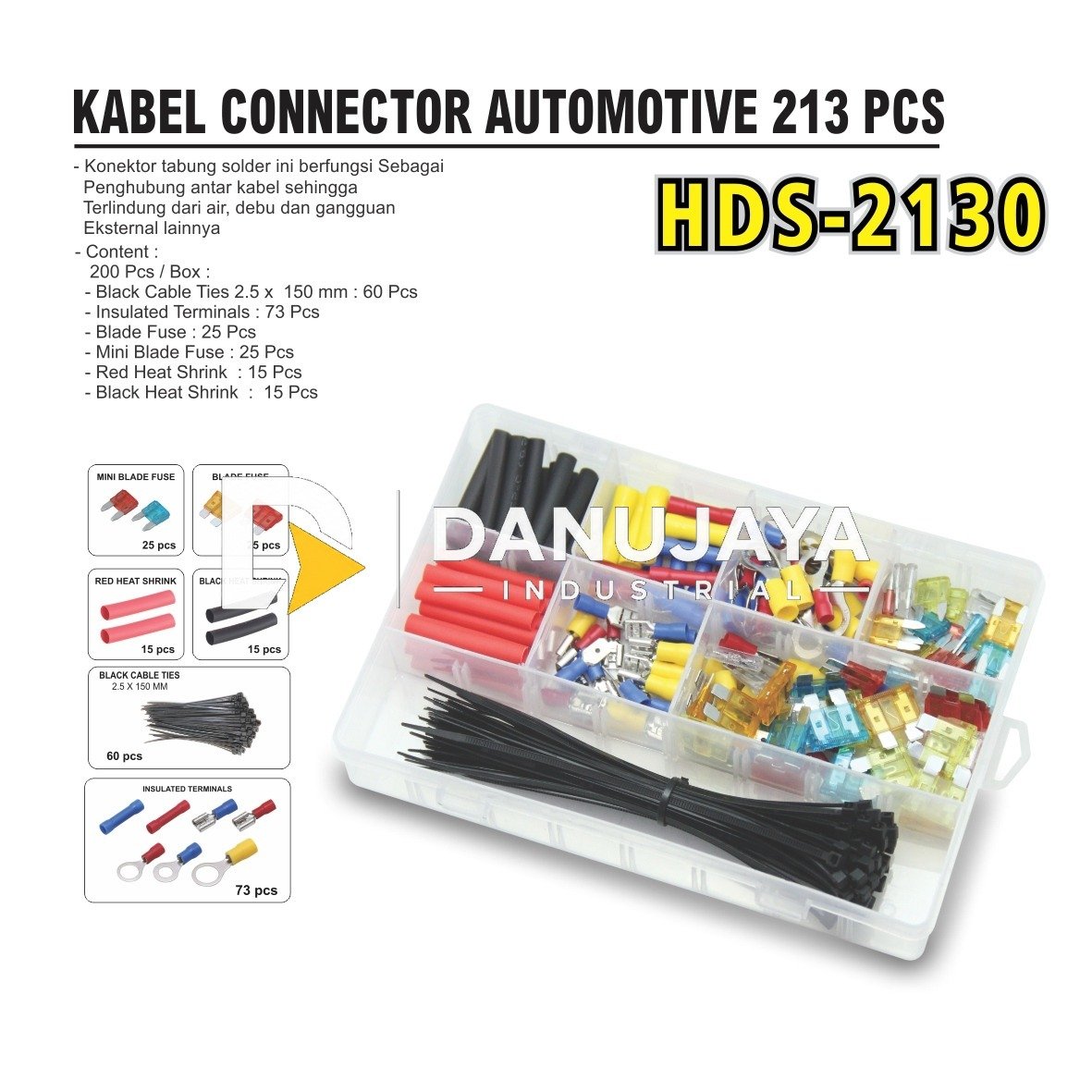 KABEL KONEKTOR AUTOMOTIVE 213 PCS TYPE HDS 2130 MERK ALDO