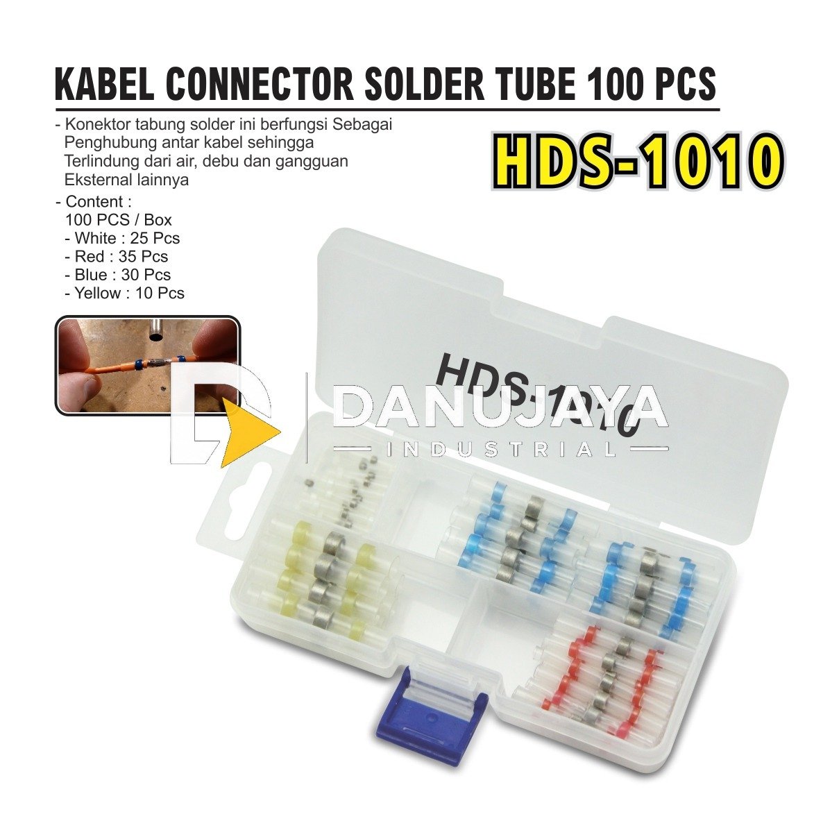 KABEL KONEKTOR SOLDER TUBE TYPE HDS-1010 MERK ALDO