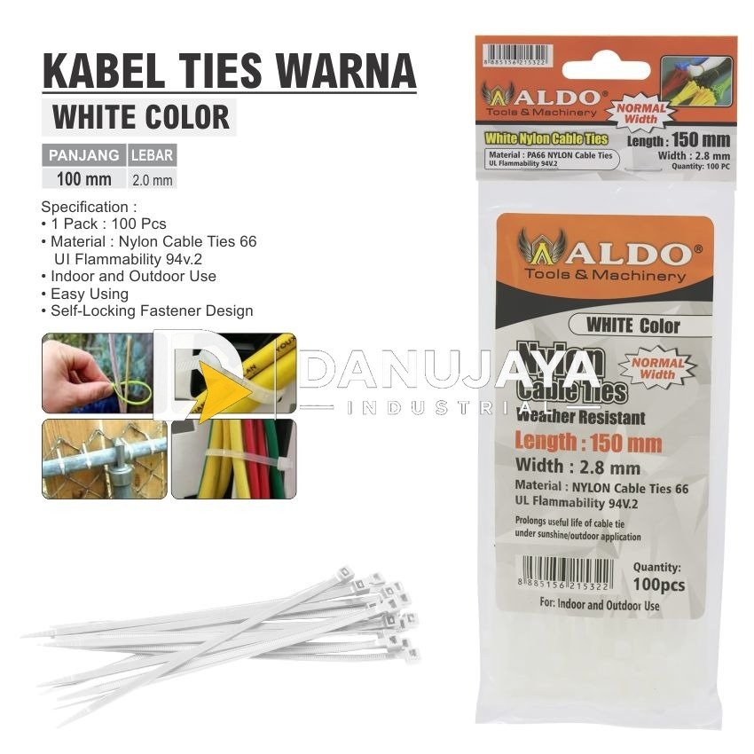 KABEL TIES WARNA KUNING / NYLON CABLE TIES / KABEL TIS / KABEL TIE / CABLE TIS MERK ALDO