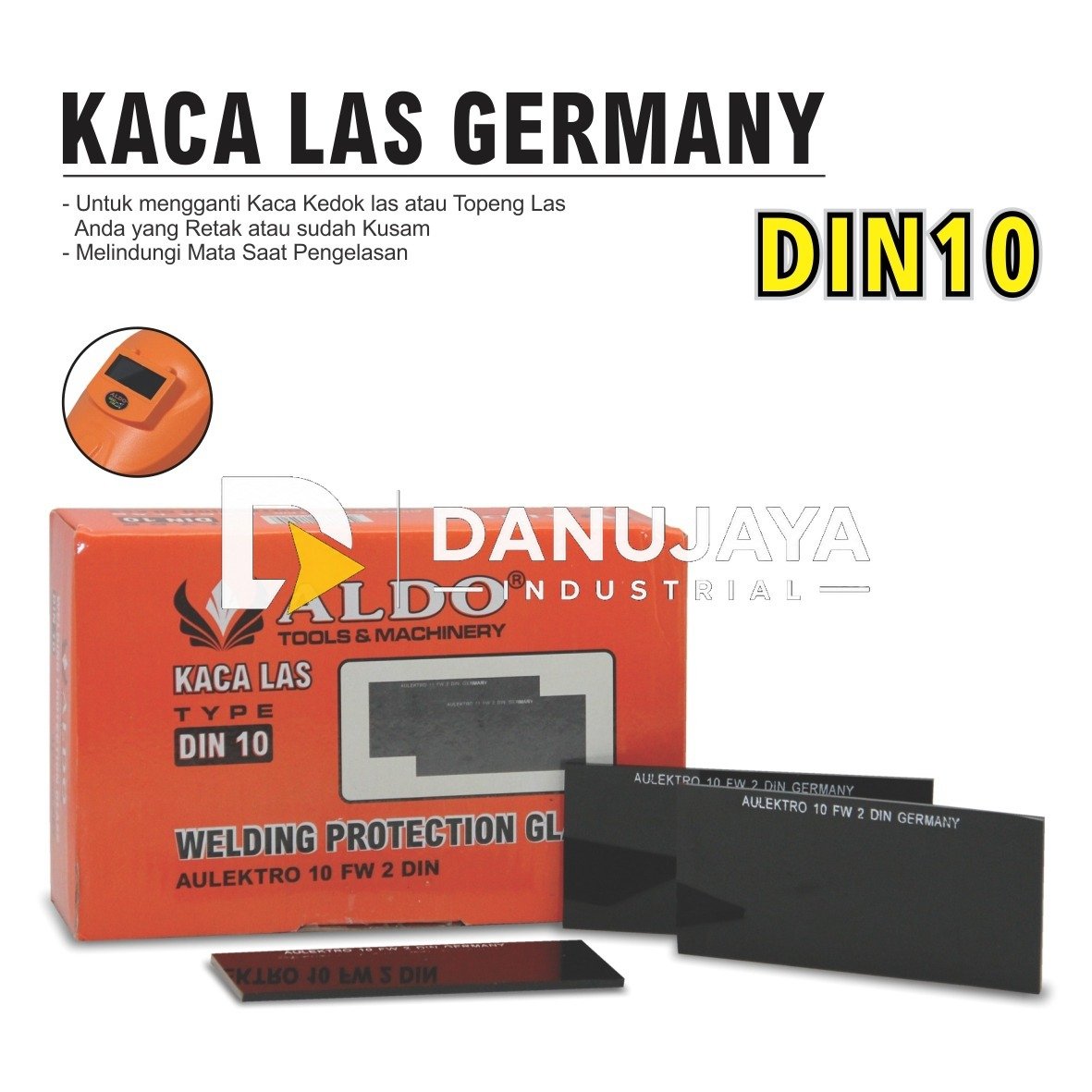 KACA LAS DIN 10 MERK ALDO