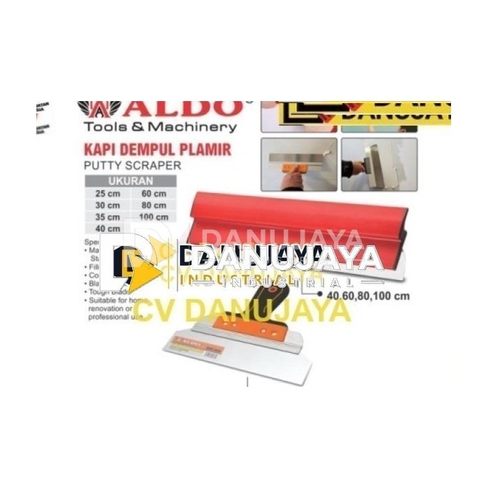 KAPI DEMPUL PLAMIR / PUTTY SCRAPPER / ALAT PLAMIR TEMBOK / SPATULA PISAU SKIMMING STAINLESS / PENGHALUS DRYWALL SKIMMING BLADE UNTUK DINDING MERK ALDO