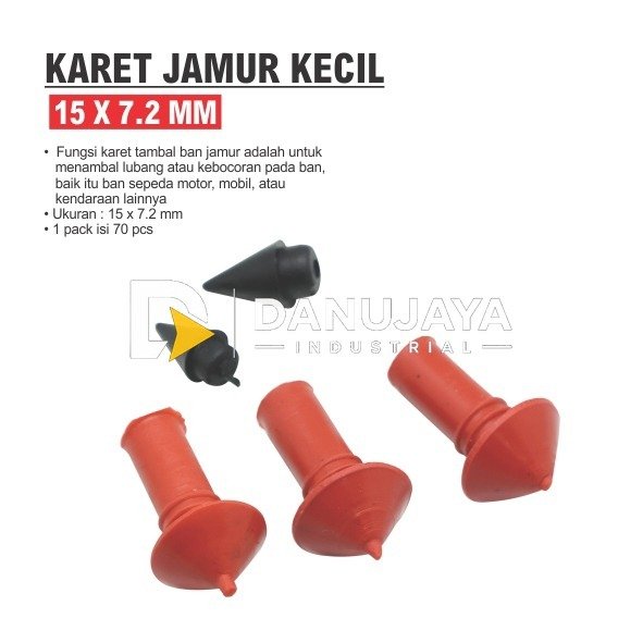 KARET TAMBAL BAN JAMUR /MUSHROOM PLUG / UNIVERSAL TAMBAL BAN MODEL JAMUR / TIRE REPAIR MUSHROOM / TAMBAL BAN TUBLES JAMUR MERK ALDO