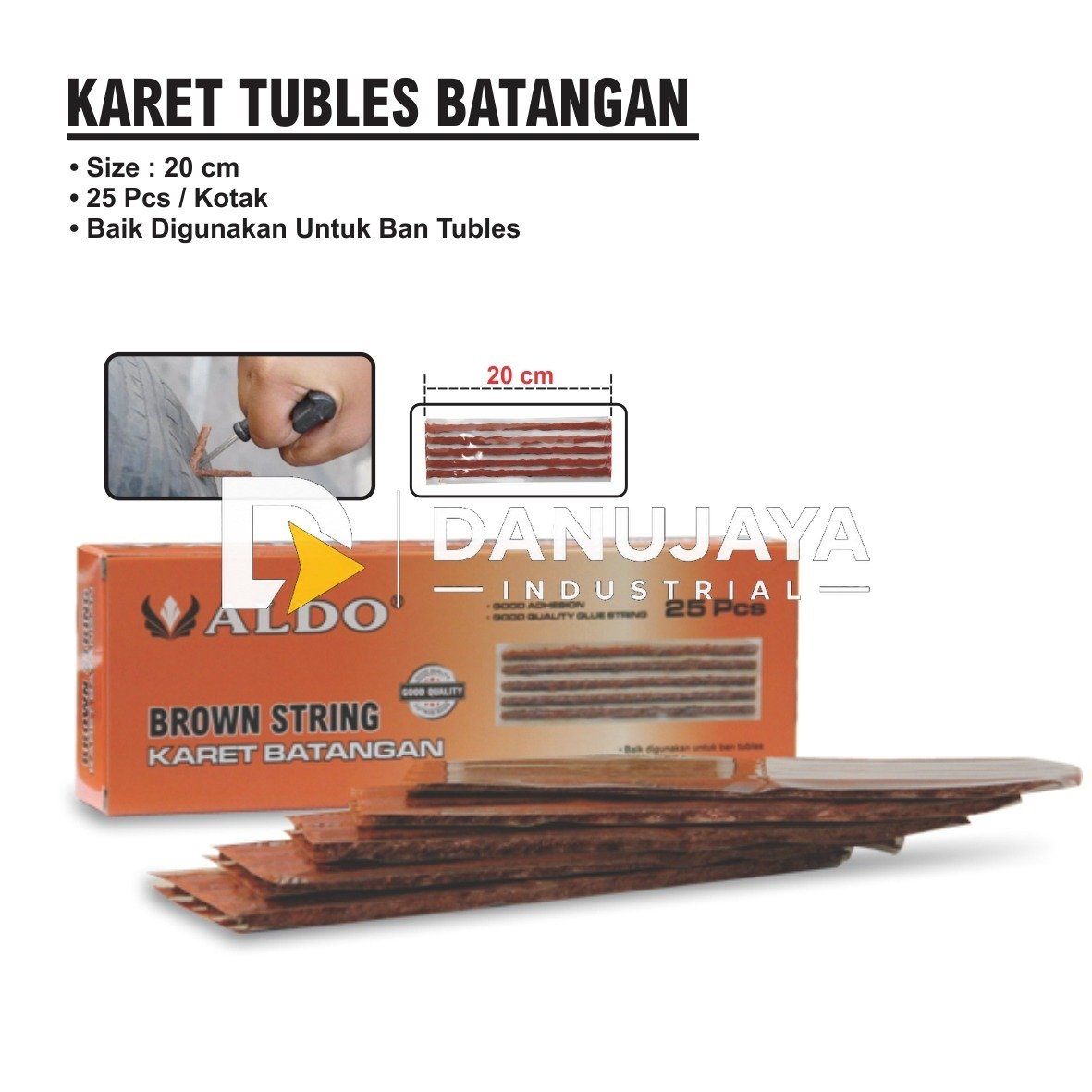 KARET TUBLES BATANGAN / LEM CACING BAN / REFFIL TUBLES MERK ALDO