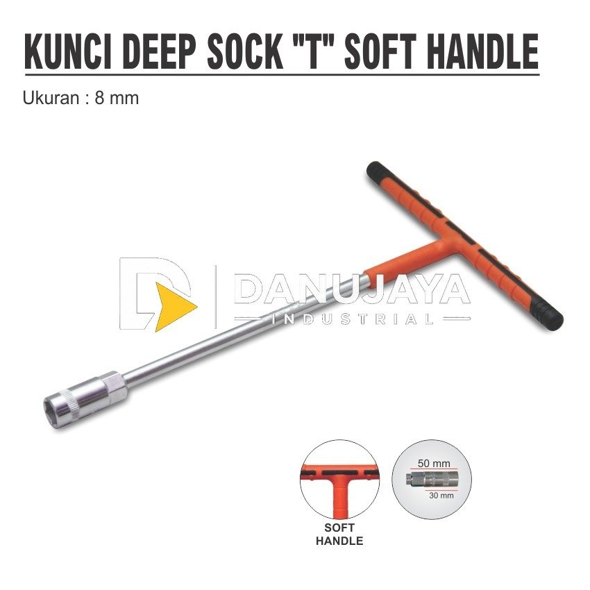 KUNCI DEEP SOCK “T” SOFT HANDLE / KUNCI SOK T / T SOCK WRENCH ALDO