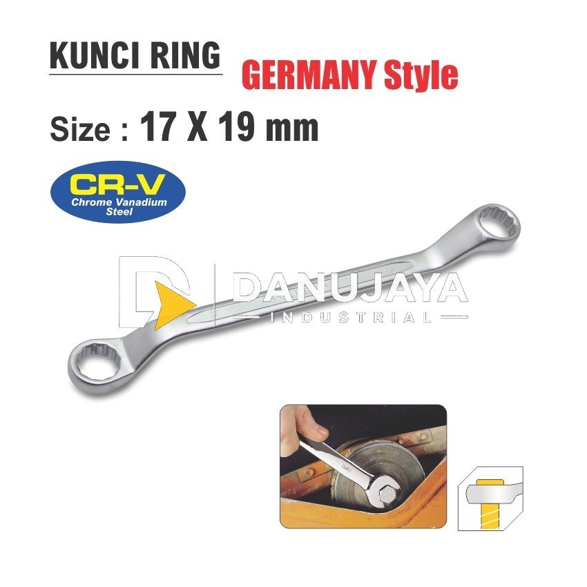 KUNCI RING PAS RATCHET FLEXIBLE UKURAN : 17 - 19 MM MERK ALDO