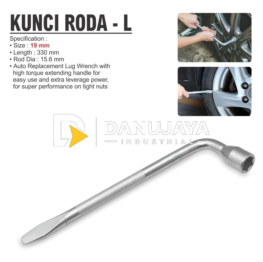 KUNCI RODA - L / MODEL - L / CONGKELAN BAN MOBIL MOTOR MERK ALDO