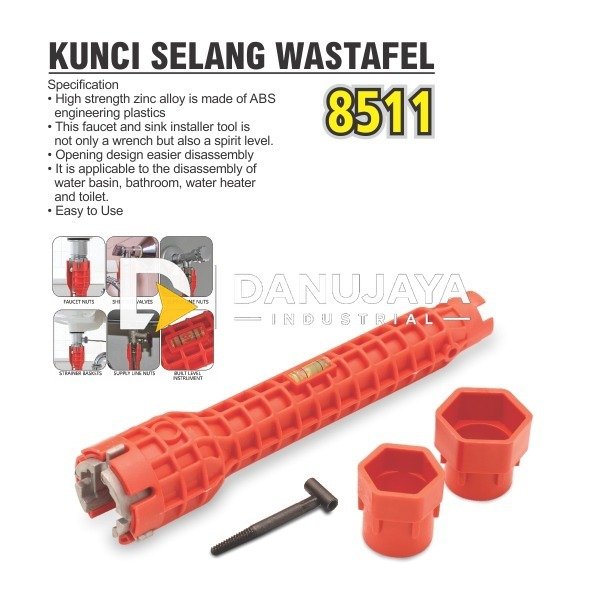KUNCI SELANG WASTAFEL 8511 / KUNCI PAS KRAN WESTAFEL / FLUMEN WRENCH MERK ALDO