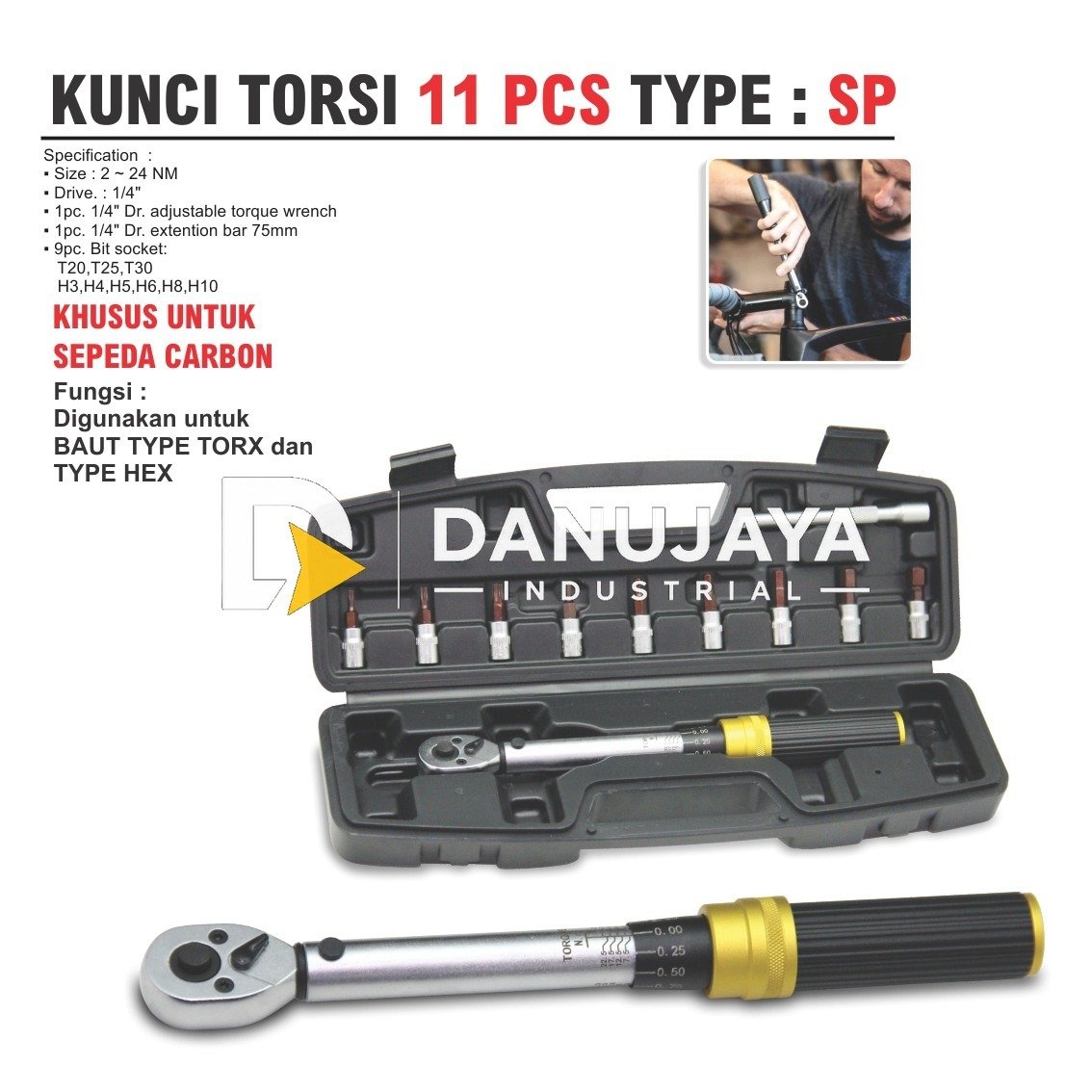 KUNCI TORSI 11 PCS TYPE : SP / KUNCI MOMEN / TORQUE WRENCH ALDO