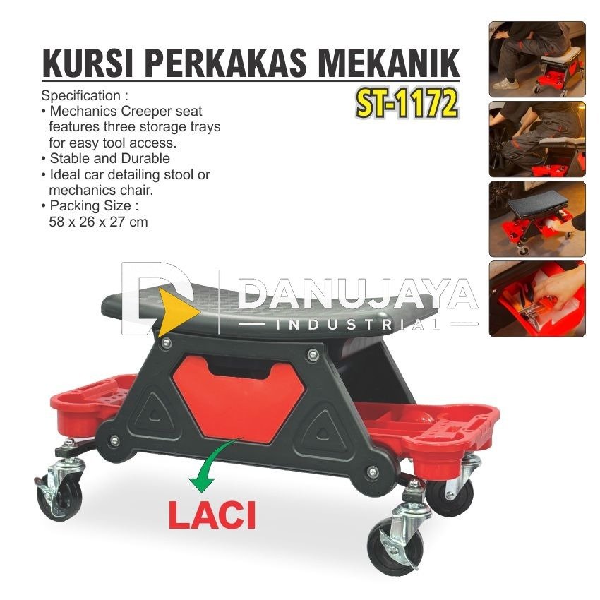 KURSI PERKAKAS MEKANIK ST-1172 / KURSI MEKANIK / WORKSHOP / MECHANIC CREEPER MERK ALDO