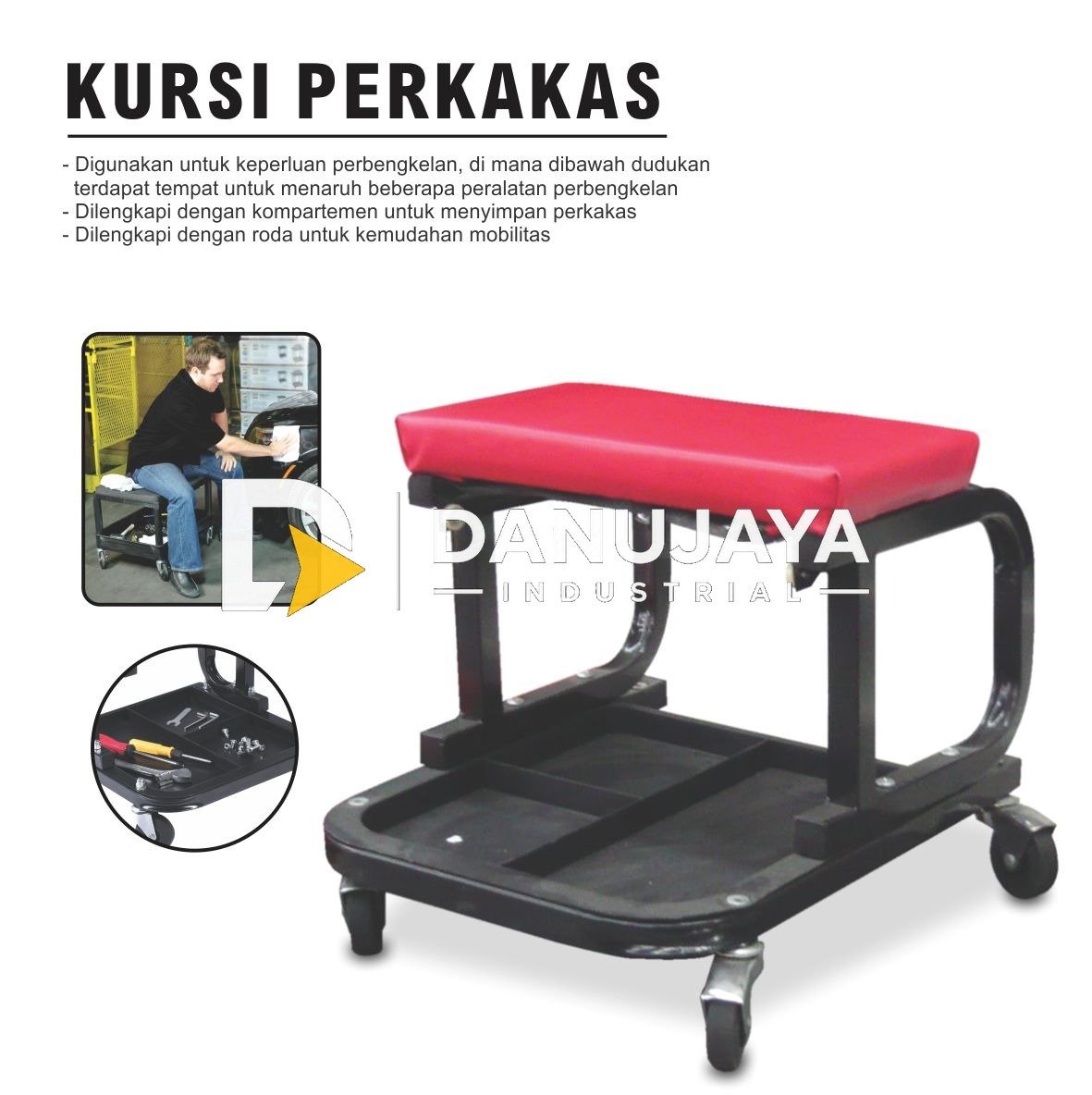 KURSI PERKAKAS ST-112 / KURSI MEKANIK / WORKSHOP / MECHANIC CHAIR ALDO