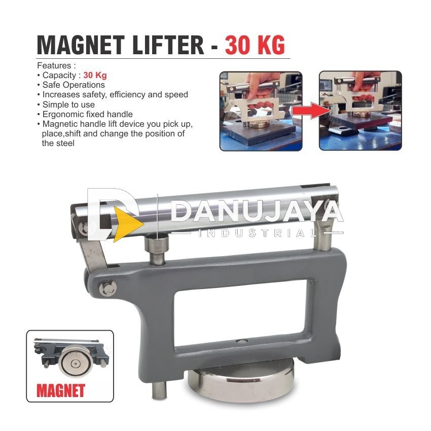 MAGNET LIFTER / MAGNETIC HANDLELD LIFTING DEVICE / HAND LIFTER MAGNETIC PORTABLE /ALAT ANGKAT PLAT / PENGANGKAT PLAT MERK ALDO
