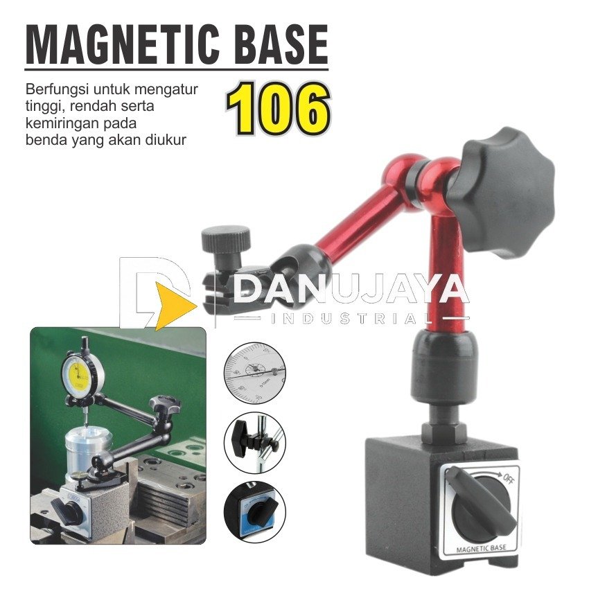 MAGNETIC BASE 106 / MAGNETIC STAND MINI / STANG DIAL MAGNET MERK ALDO