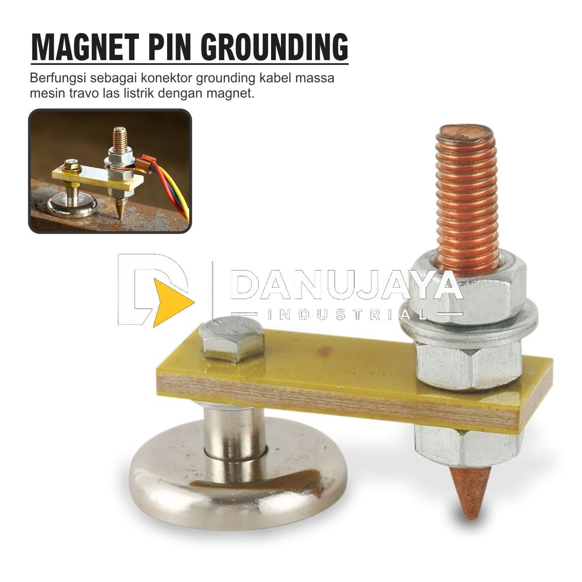 MAGNETIC PIN GROUNDING 2032 / KEPALA LAS MAGNETIK TUNGGAL ALDO