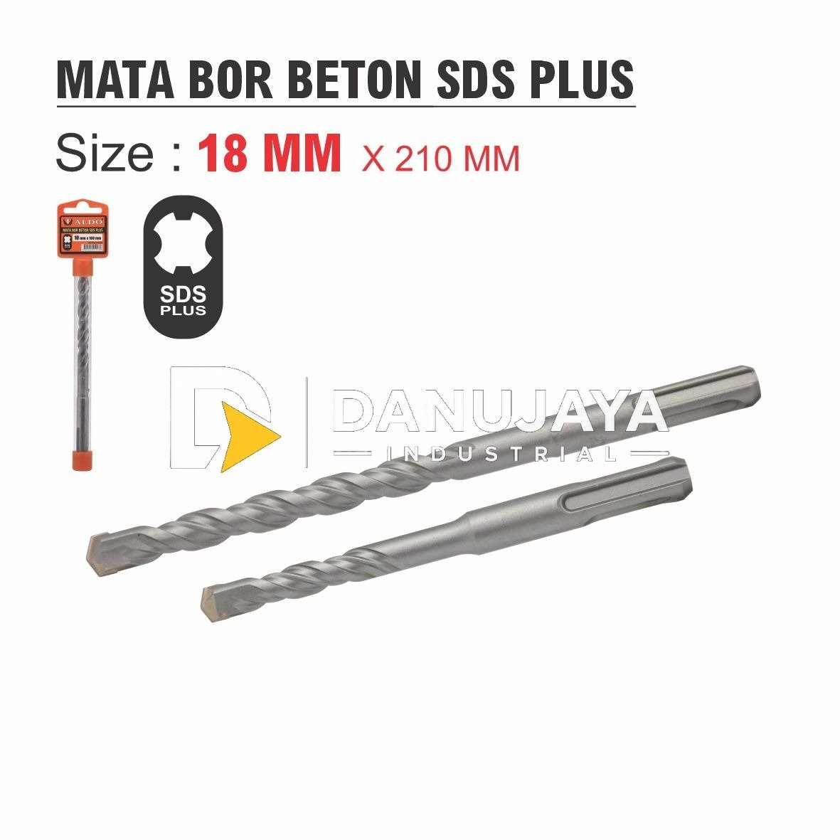 MATA BOR BETON SDS PLUS UKURAN 18 X 210 MM ~ 26 X 450 MM MERK ALDO