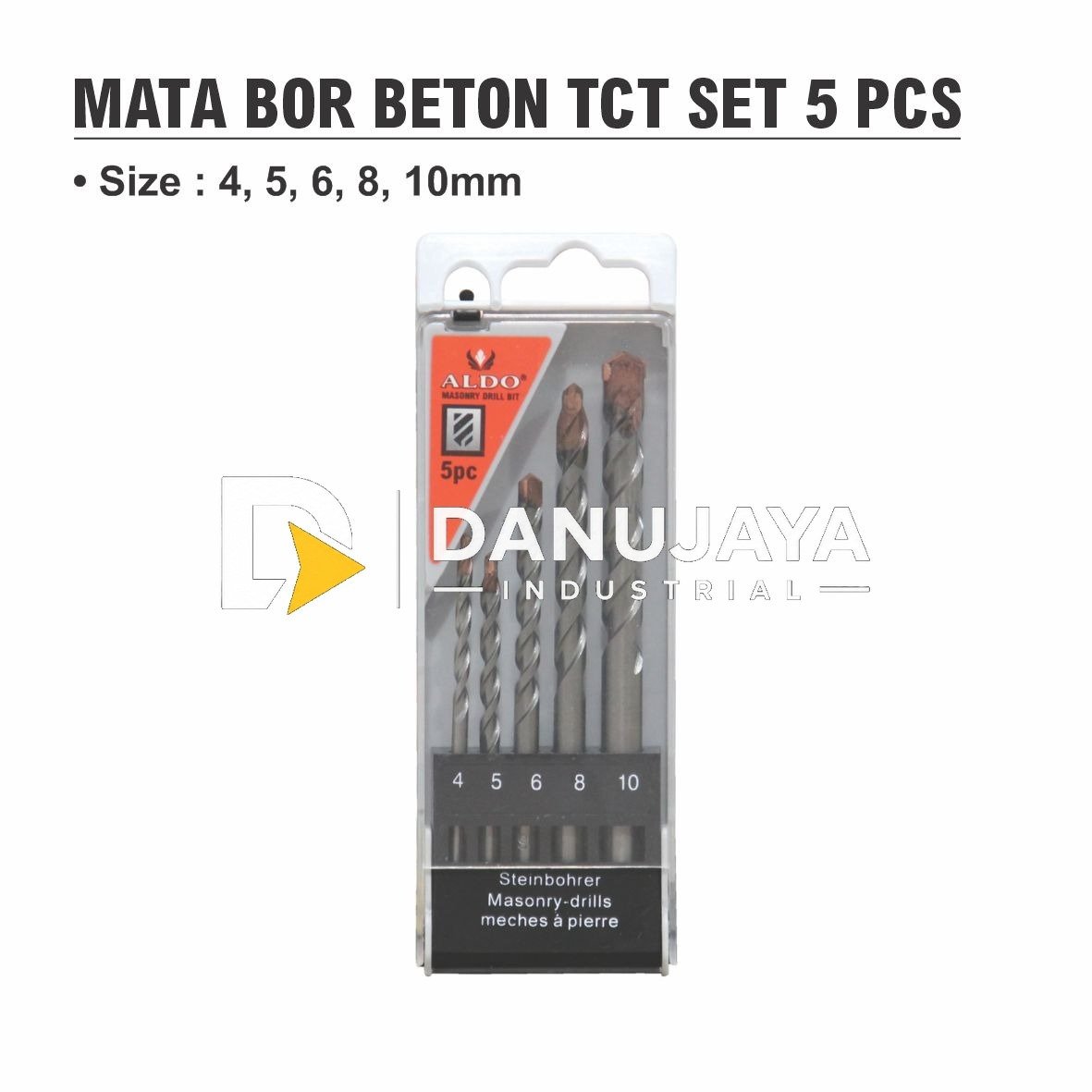 MATA BOR BETON TCT PANJANG / MASONRY DRILL BIT MERK ALDO