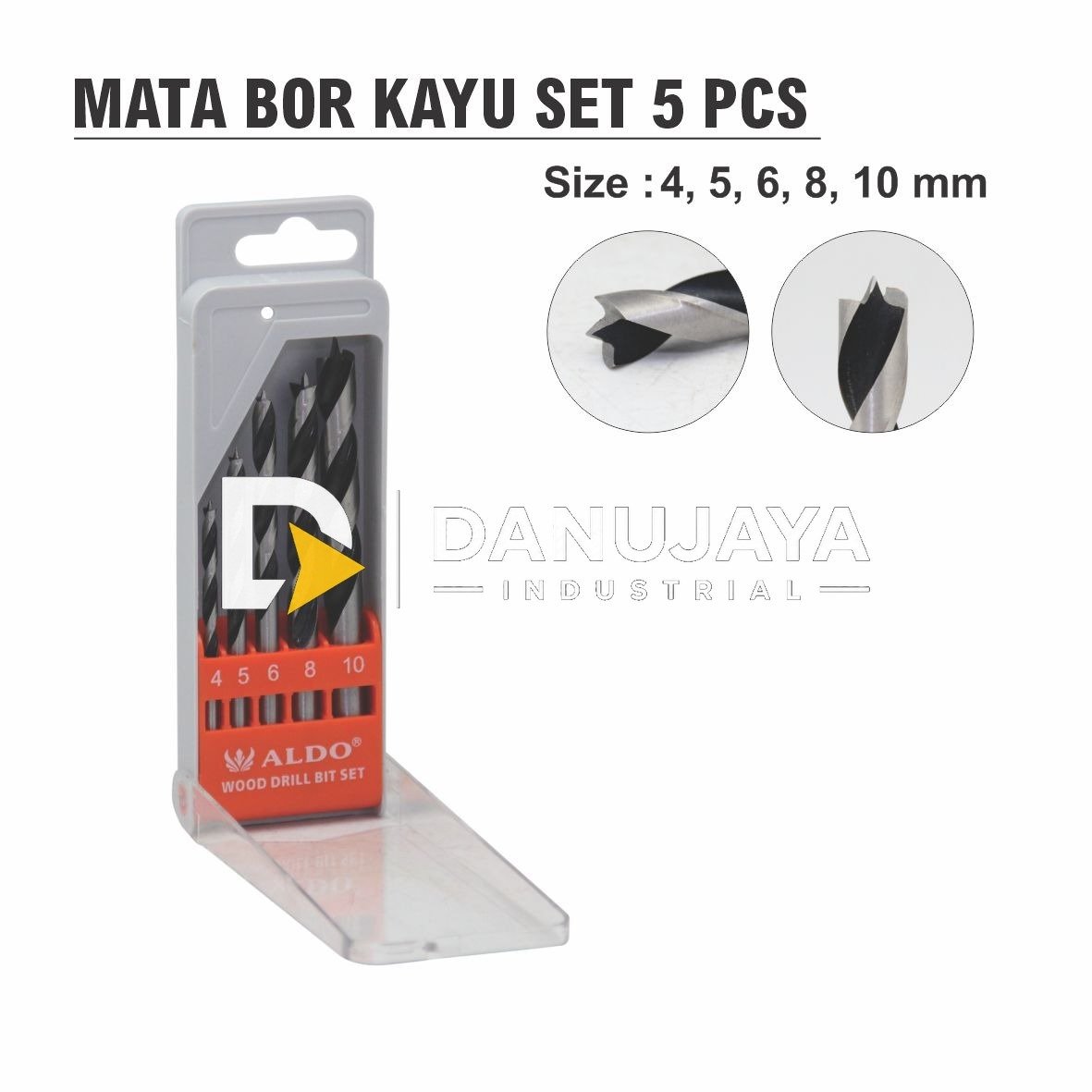 MATA BOR KAYU SET 5 PCS / WOOD DRILL BIT SET MERK ALDO