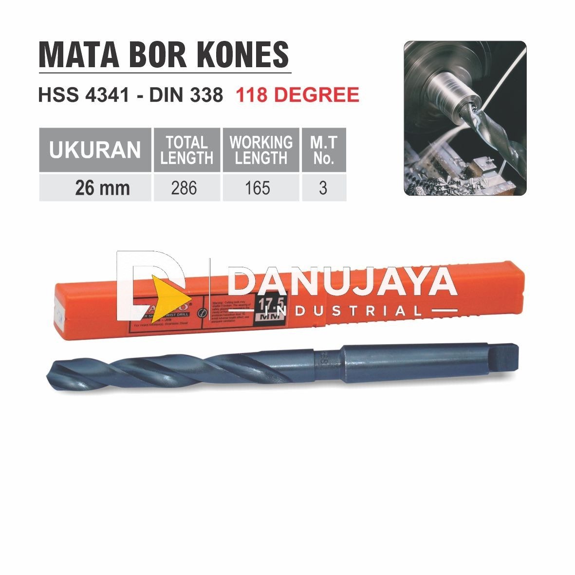 Mata Bor Kones JIS Ukuran 26 - 31 mm Merk Aldo