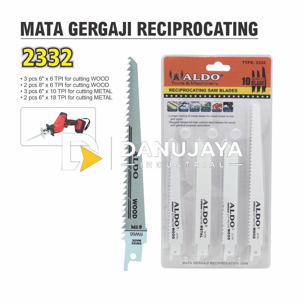 Mata Gergaji Reciprocoating Type 2332 Merk ALDO
