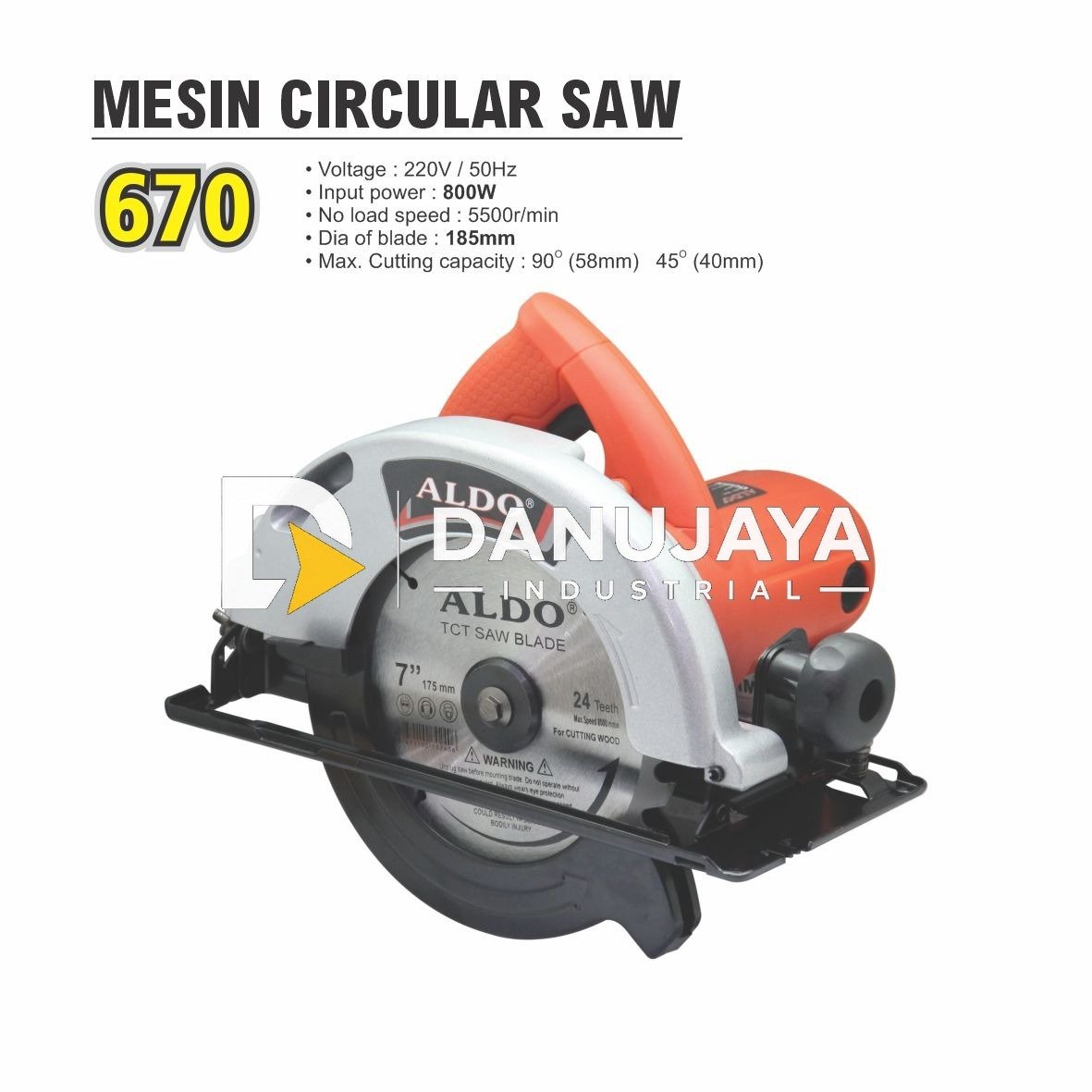 MESIN CIRCULAR SAW 670 / MESIN PEMOTONG KAYU / POTONG KAYU MERK ALDO