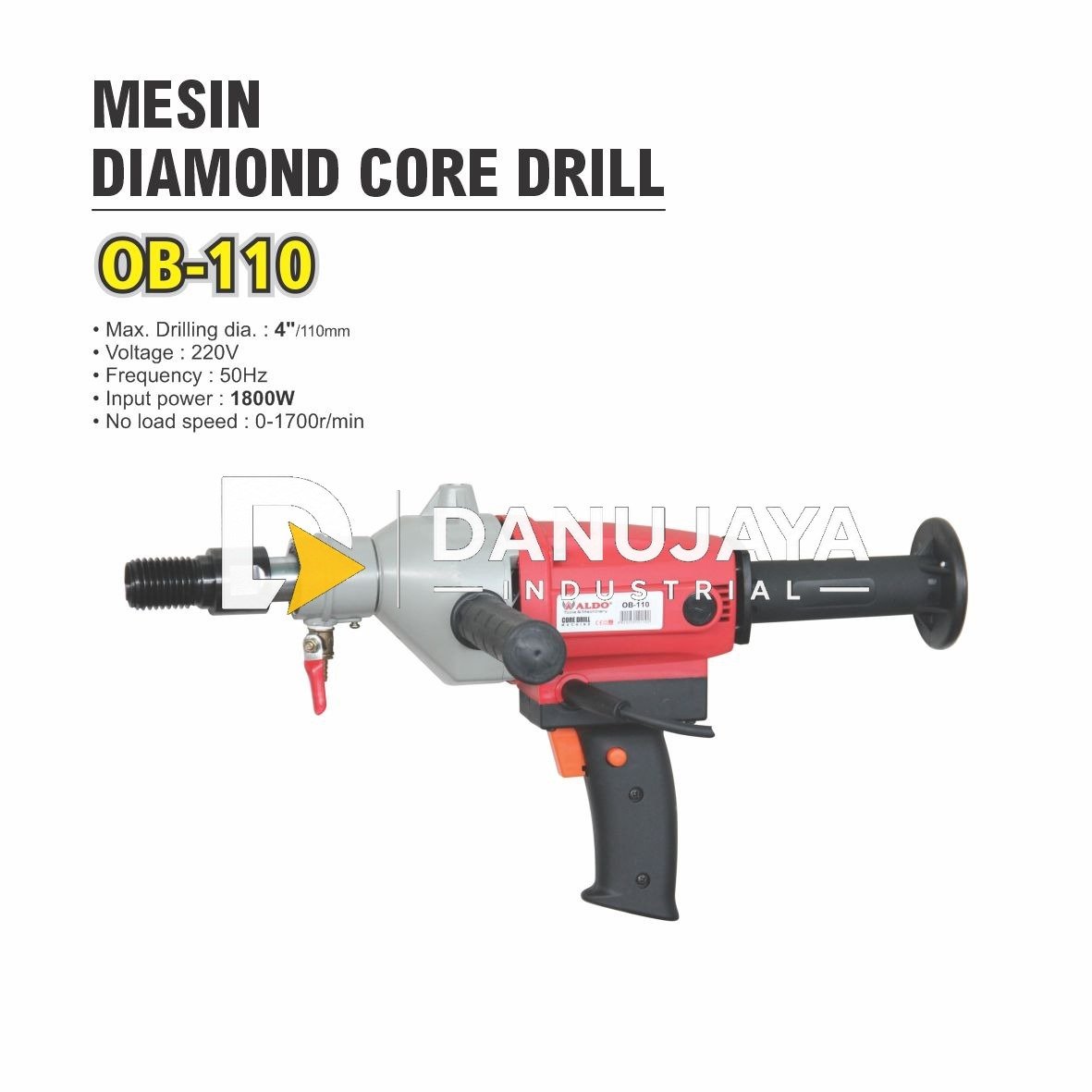 MESIN DIAMOND CORE DRILL KB-6180 ( DIGUNAKAN TANPA STAND ) / MESIN BOR BETON CORING / MESIN CORING MERK ALDO