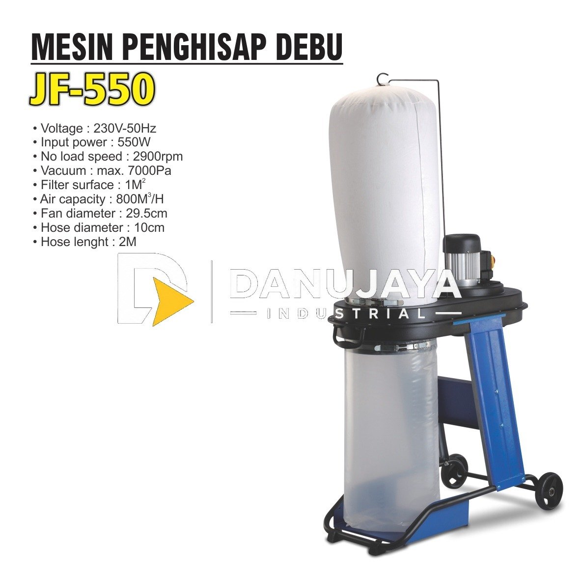 MESIN PENGHISAP DEBU / DUST COLLECTOR TYPE : JF-550 MERK ALDO