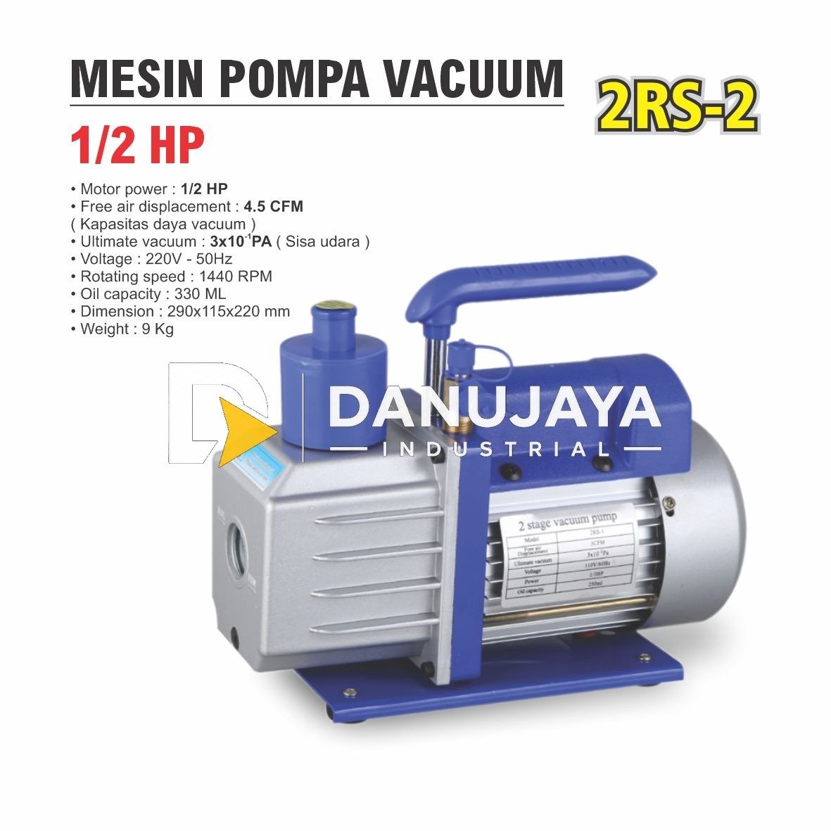 MESIN POMPA VACUUM 1/2 HP TYPE : 2RS-2 MERK ALDO