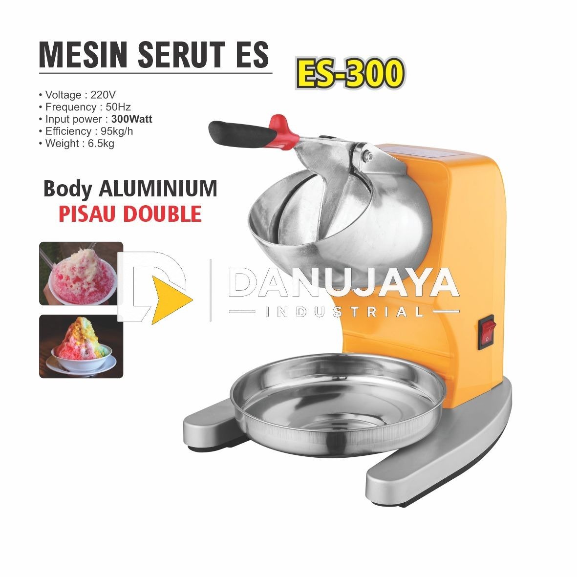 MESIN SERUT ES ES-300 2 PISAU / ICE CRUSHER / ALAT SERUT ES MERK ALDO