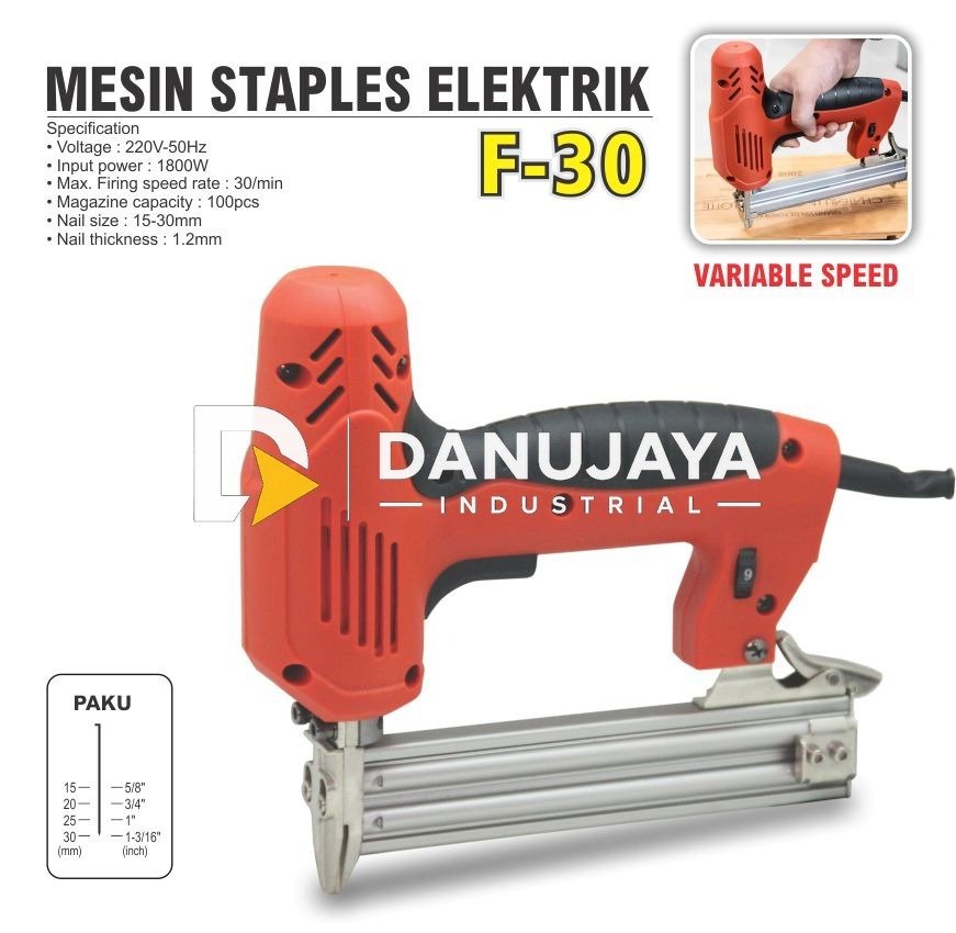 MESIN STAPLES ELEKTRIK F- 30 / STAPLES TEMBAK LISTRIK ALDO