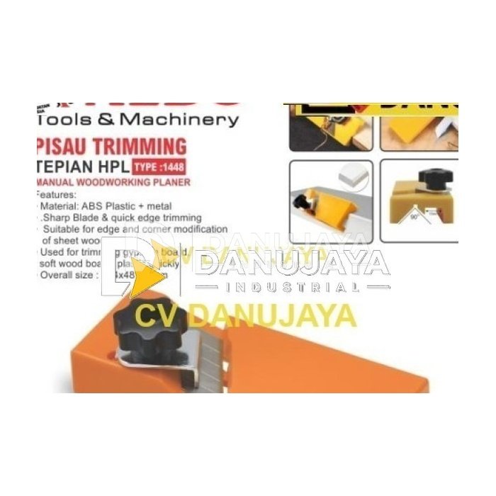 PISAU TRIMMING TEPIAN HPL 1448 / ALAT POTONGTEPIAN HPL MEUBEL MEBEL / MANUAL WOODWORKING PLANER MERK ALDO