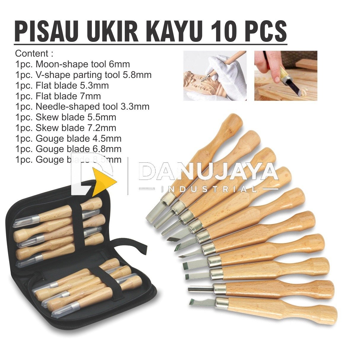 PISAU UKIR KAYU SERIES / ALAT PAHAT KAYU / CARVING CHISEL / PAHAT CHISEL KAYU SET SERIES MERK ALDO