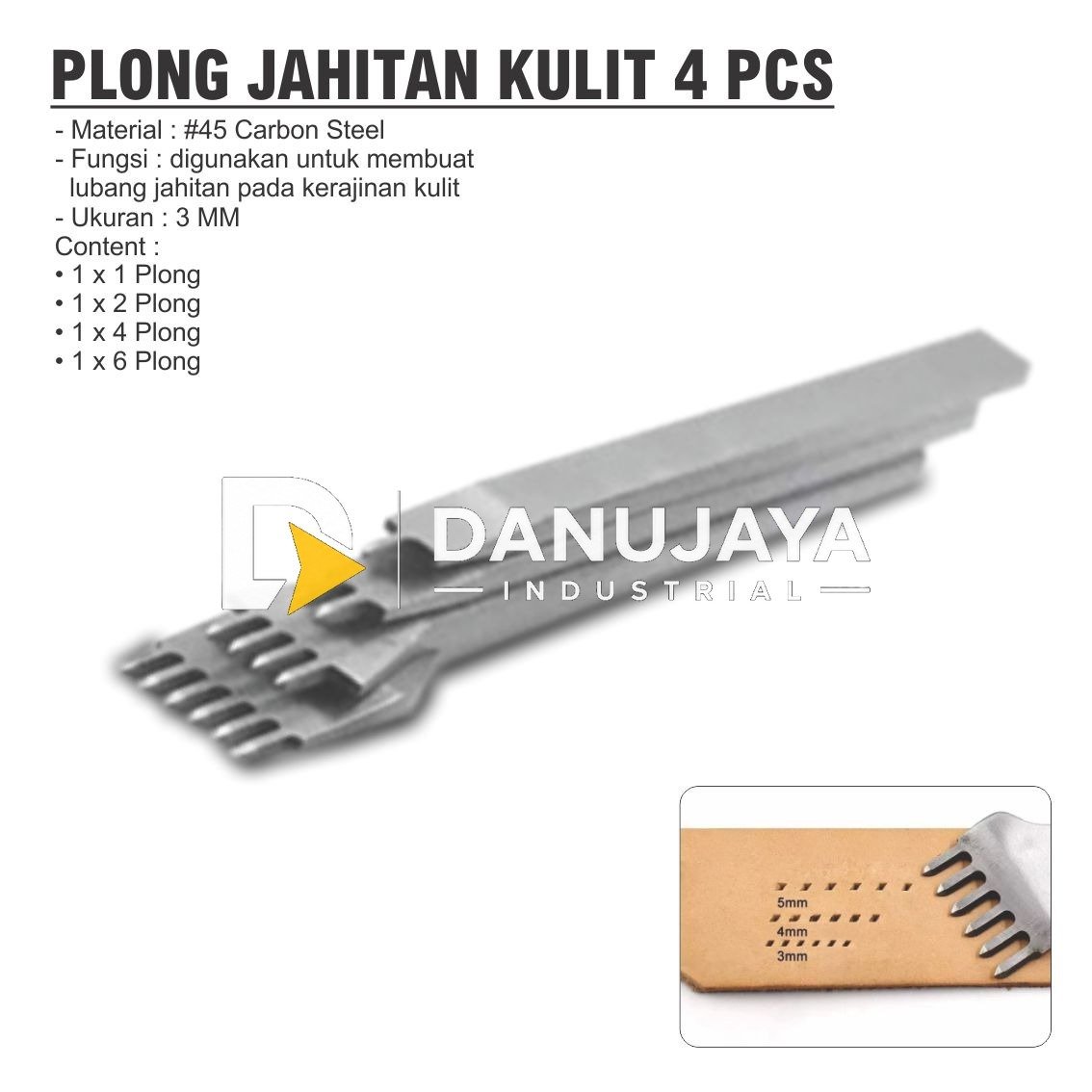 PLONG UNTUK JAHITAN KULIT 4 PCS MERK ALDO