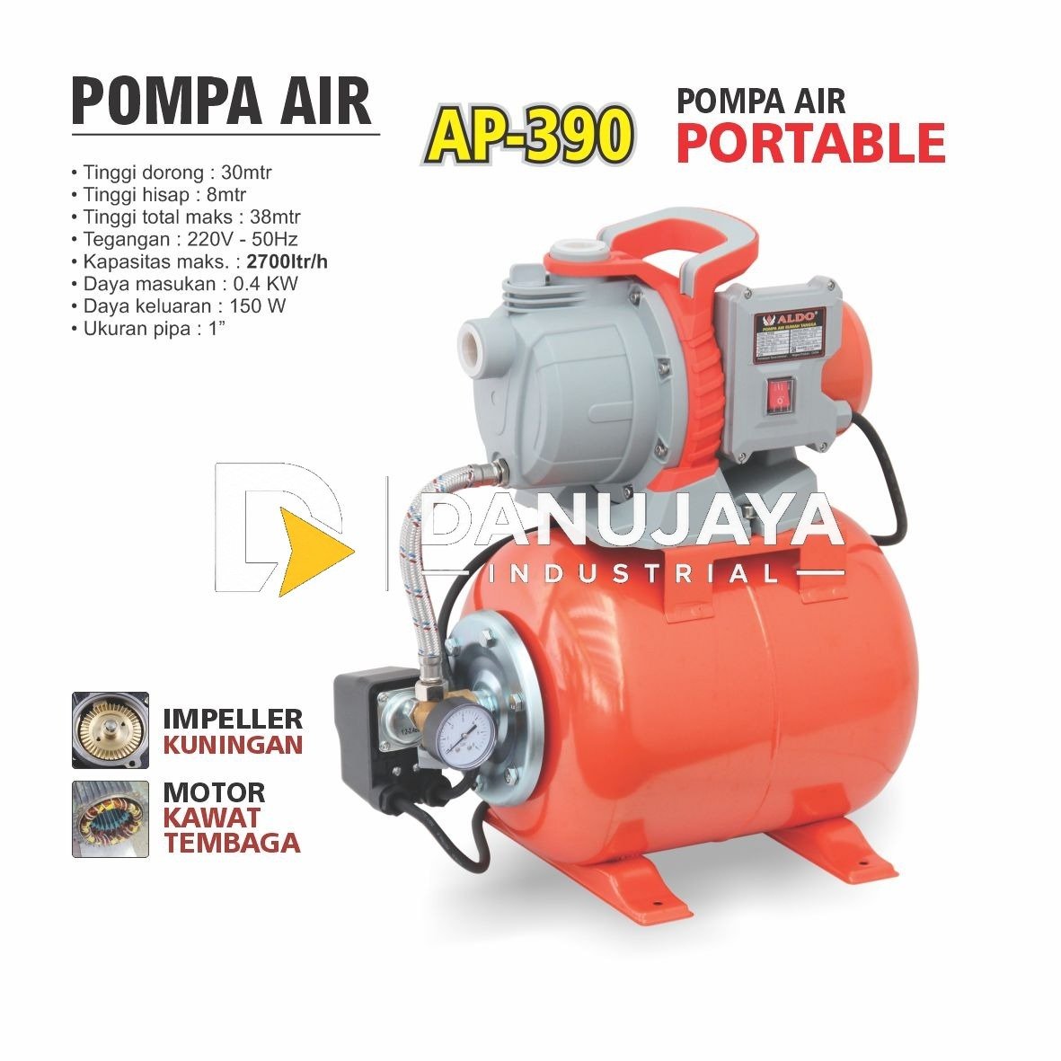 POMPA AIR AP 390 / WATER PUMP MERK ALDO